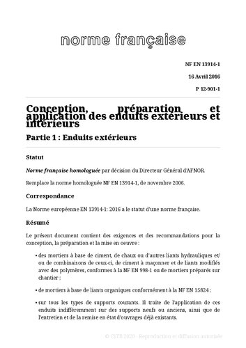 NF P12 - Eléments de maçonnerie