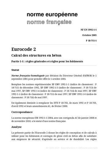 Eurocode 2 : Calcul des structures en béton
