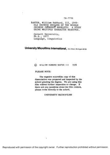 Old Chinese Origins of the Middle Chinese Chóngniǔ Doublets: A Study Using Multiple Character Readings