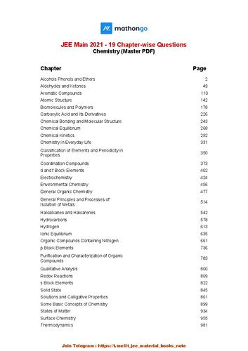 Jee chemistry master