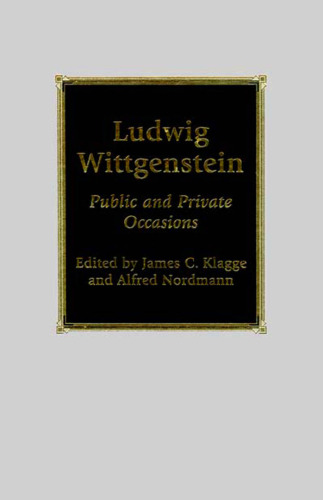 Ludwig Wittgenstein: Public and Private Occasions