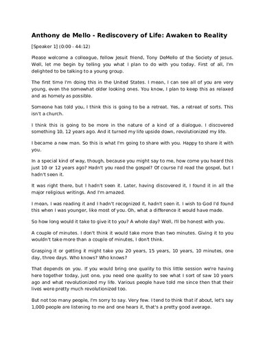 Rediscovering Life: Awaken to Reality