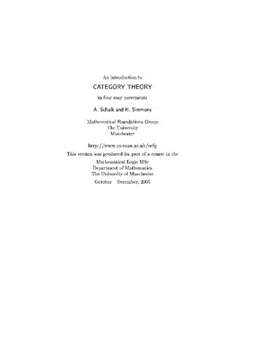 An Introduction To Category Theory In Four Easy Movements