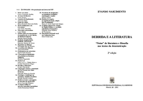 Derrida e a literatura: 