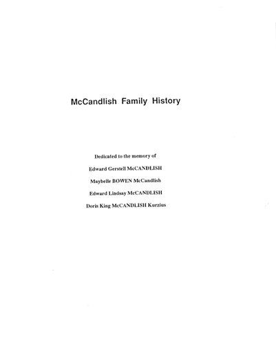 McCandlish Family History