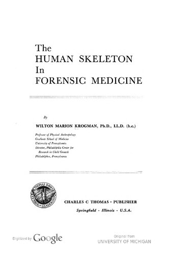 The Human Skeleton in Forensic Medicine