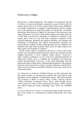 Democracy's Edges (Contemporary Political Theory)