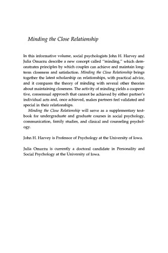 Minding the Close Relationship: A Theory of Relationship Enhancement