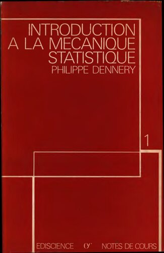 Introduction à la mécanique statistique - notes de cours