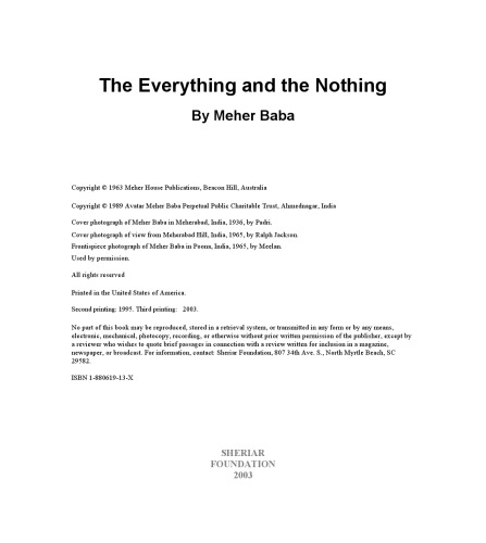 The Everything and the Nothing
