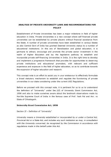 Private Universities - Analysis by SYMBIOSIS