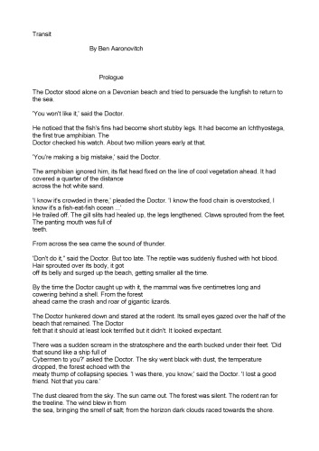 Transit (The New Adventures of Doctor Who)