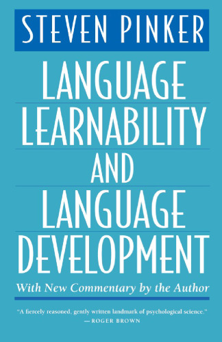 Language Learnability and Language Development, 2nd Edition