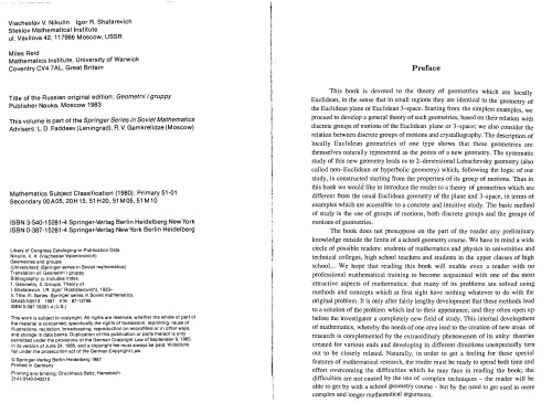 Geometries and Groups