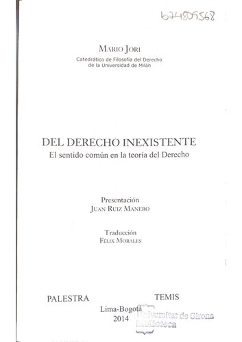 Del derecho inexistente: el sentido común en la teoría del Derecho