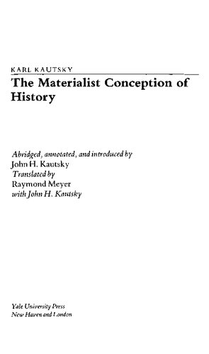 The materialist conception of history