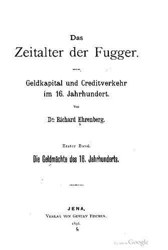 Die Geldmächte des 16. Jahrhunderts