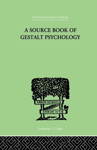 A Source Book Of Gestalt Psychology