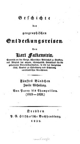 Von Parry bis Champollion. (1819-1828)