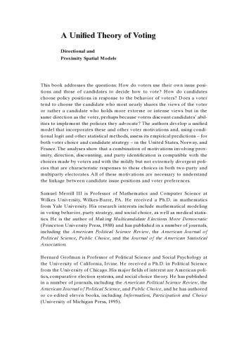 A Unified Theory of Voting: Directional and Proximity Spatial Models