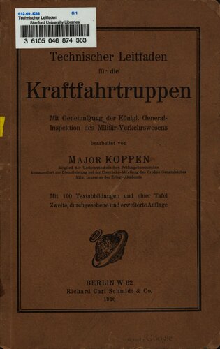 Technischer Leitfaden für die Kraftfahrtruppen