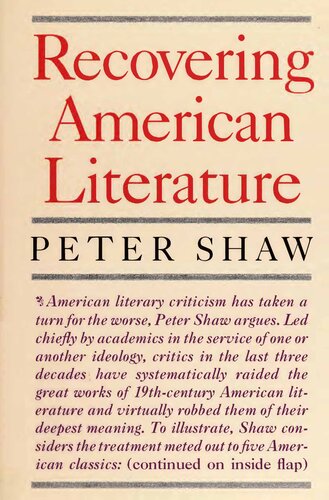 Recovering American Literature