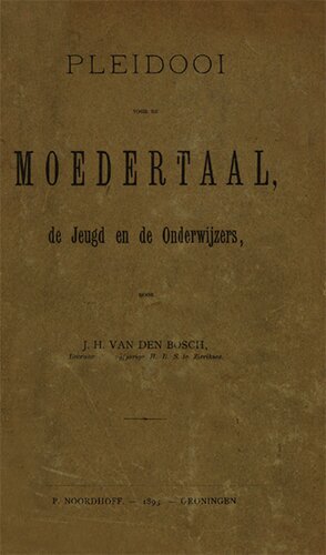 Pleidooi voor de moedertaal, de jeugd en de onderwijzers