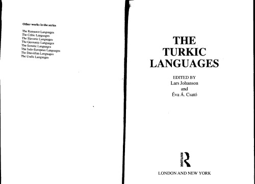 The Turkic Languages (Routledge Language Family Descriptions)