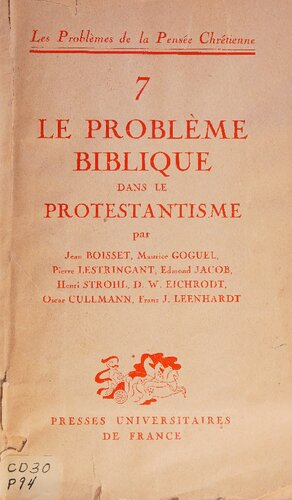 Le Problème biblique dans le protestantisme
