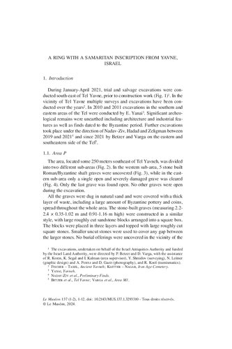 Le Muséon 137, Issue 1-2, 2024