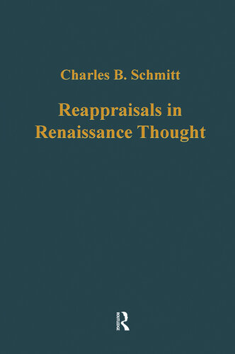 Reappraisals in Renaissance Thought