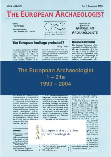 The European Archaeologist: 1 – 21a: 1993 – 2004