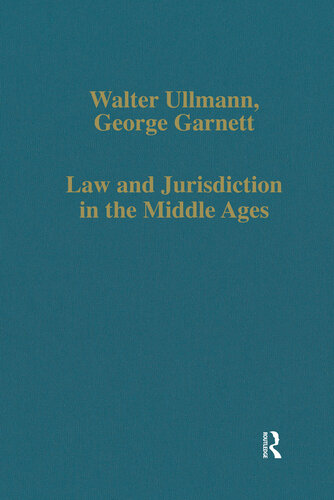 Law and Jurisdiction in the Middle Ages