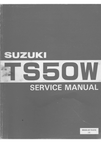 Suzuki TS50 W Service and Repair Manual