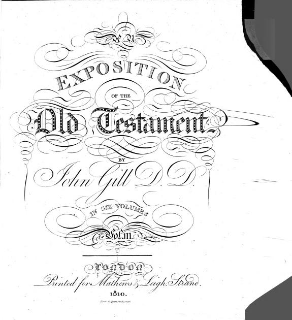 An Exposition of the Old Testament in Six Volumes