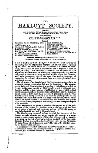 The History of the great and mighty Kingdom of China and the Situation Thereof. Compiled by the Padre Juan Gonzalez de Mendoza, and now Reprinted from the early Translation of R. Parke