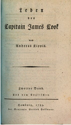 Leben des Capitain James Cook