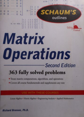 Schaum's Outline of Matrix Operations