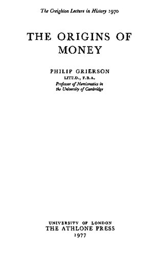 The Origins of Money