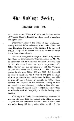 The Diary of William Hedges, Esq. (afterwards Sir William Hedges), during his Agency in Bengal; as well as on his Voyage Out and Return Overland (1681-1687)
