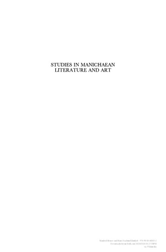 Studies in Manichaean Literature and Art