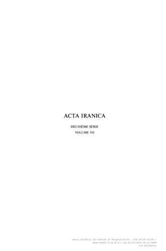 Monumentum Georg Morgenstierne I  (Hommages et Opera Minora, 7)