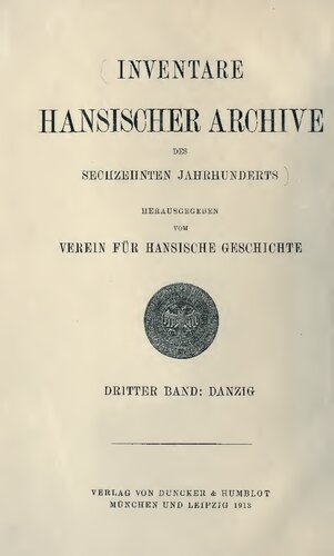 Danziger Inventar 1531-1591