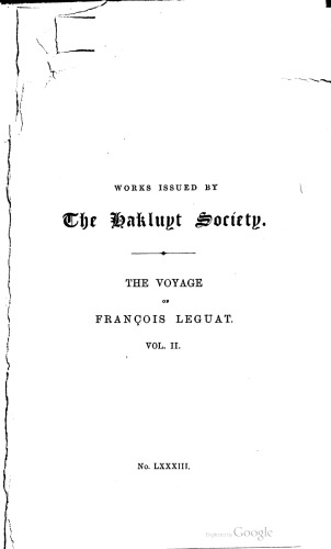 The Voyage of François Leguat of Bresse to Rodriguez, Mauritius, Java, and the Cape of Good Hope