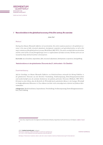 Neocolonialism in the globalised economy of the 21st century: An overview