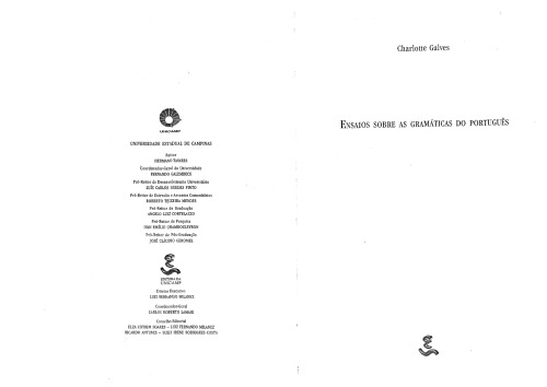Ensaios sobre as gramáticas do português