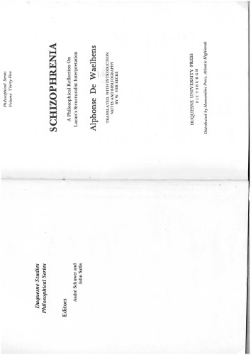 Schizophrenia: A Philosophical Reflection On Lacan's Structuralist Interpretation