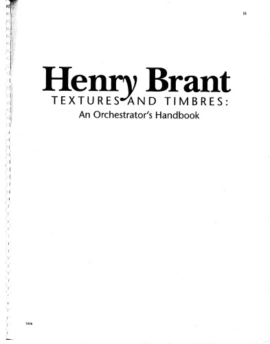 Textures and Timbres: An Orchestrator’s Handbook