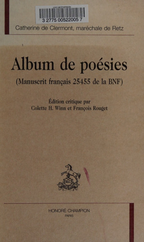 Album de poesies (Manuscrit francais 25455 de la BNF)