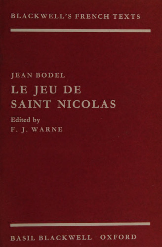 Jean Bodel. Le jeu de Saint Nicolas